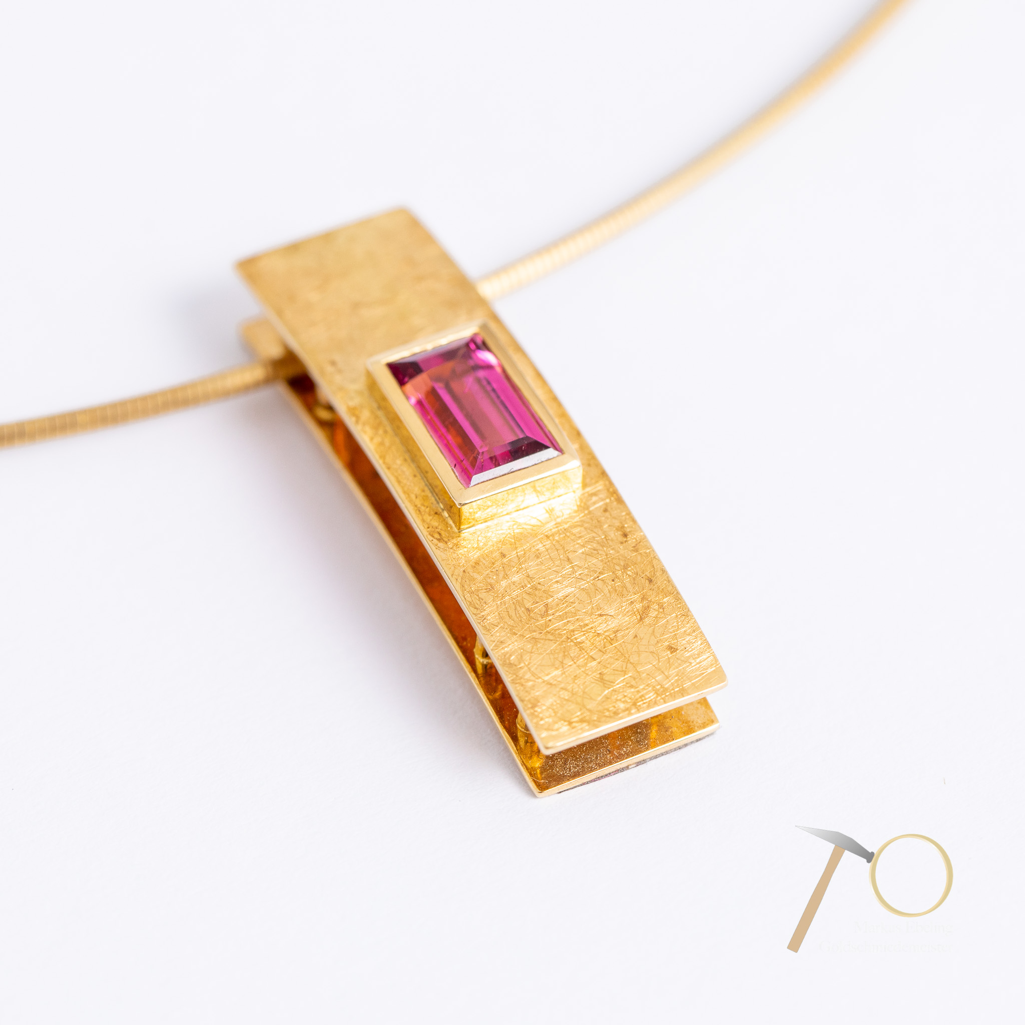 Anhänger Gelbgold mit facettiertem Turmalin Anhänger Gelbgold mit facettiertem Turmalin